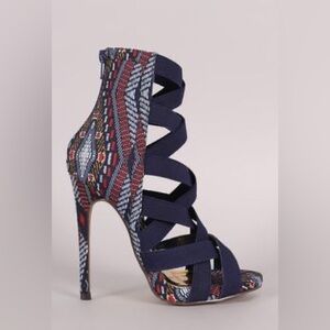 Liliana Tribal Strappy Crisscross Stiletto